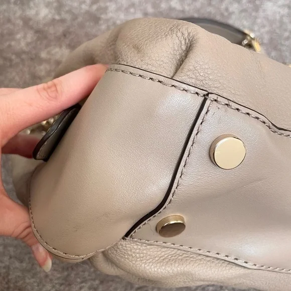 New!⚡️NWT MICHAEL KORS Lillie Taupe Truffle Pebbled Leather Shoulder Bag - Picture 11 of 16